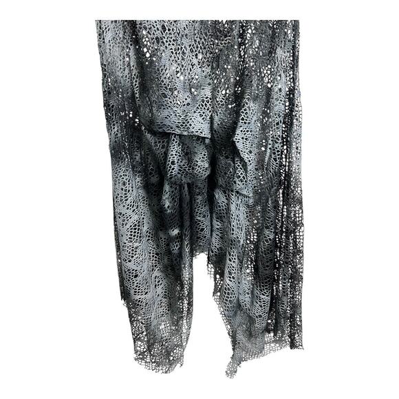 Sleeveless Mesh Hi-Low Dress Gray Women's Size S Goth Whimsigoth Witchcore Net - Picture 11 of 12